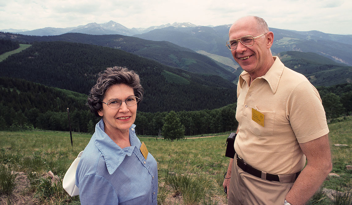 Betty and Angus McDougall at the 1977 NPPA convention in Vail Colorado