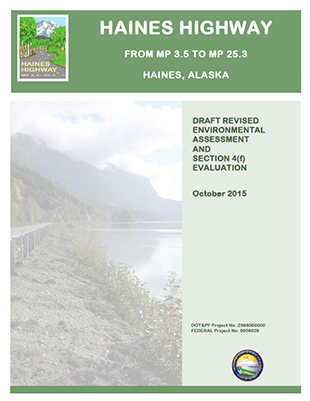 Haines Highway revised environmental assessment cover