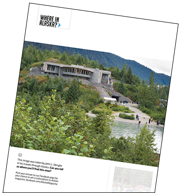 page from Alaska magazine feature, "Where in Alaska?"