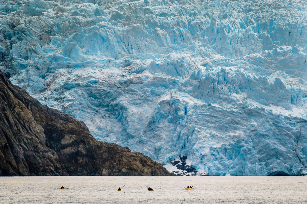 Holgate Glacier kayakers