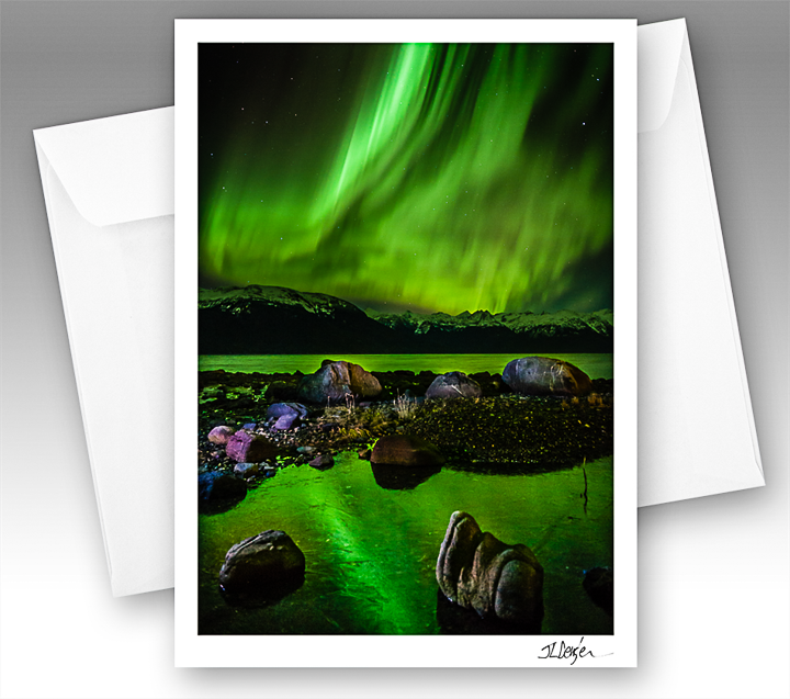 Aurora Borealis over Haines, Alaska note card
